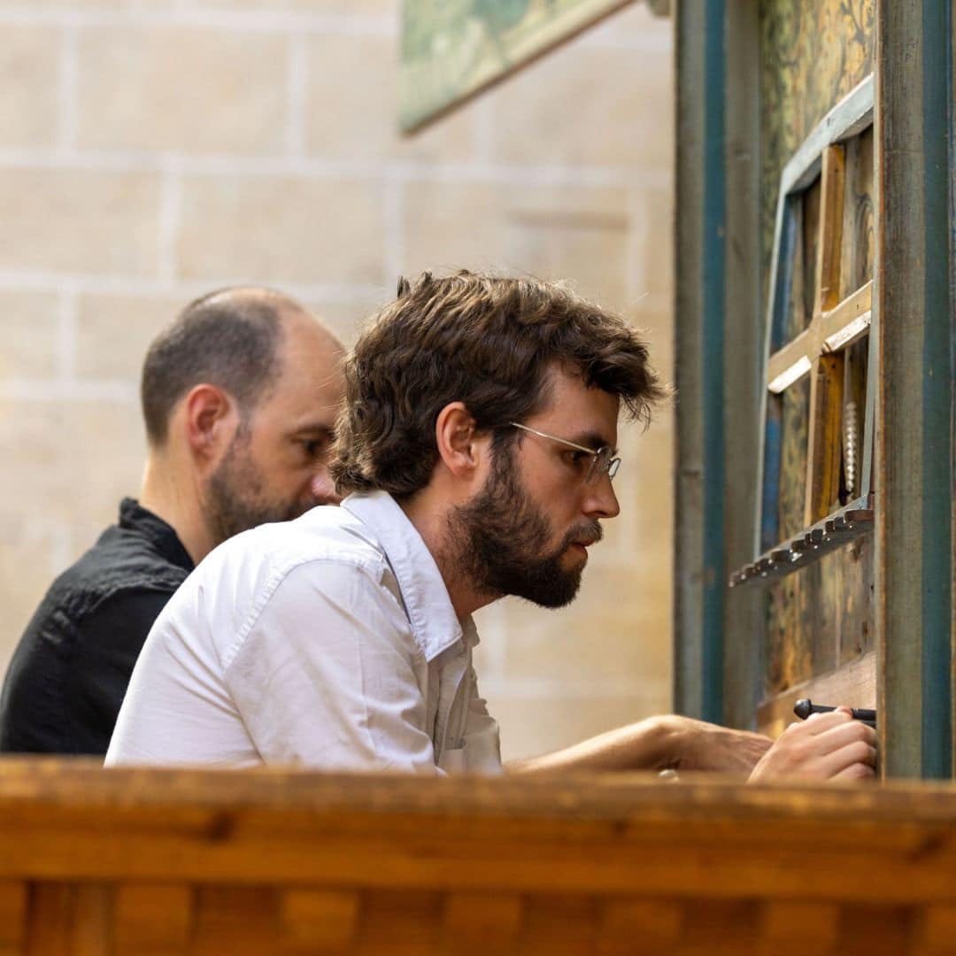 Performance Rapaheal Stucky, orgue Basilique de Valère. © Musées cantonaux du Valais . Olivier Lovey