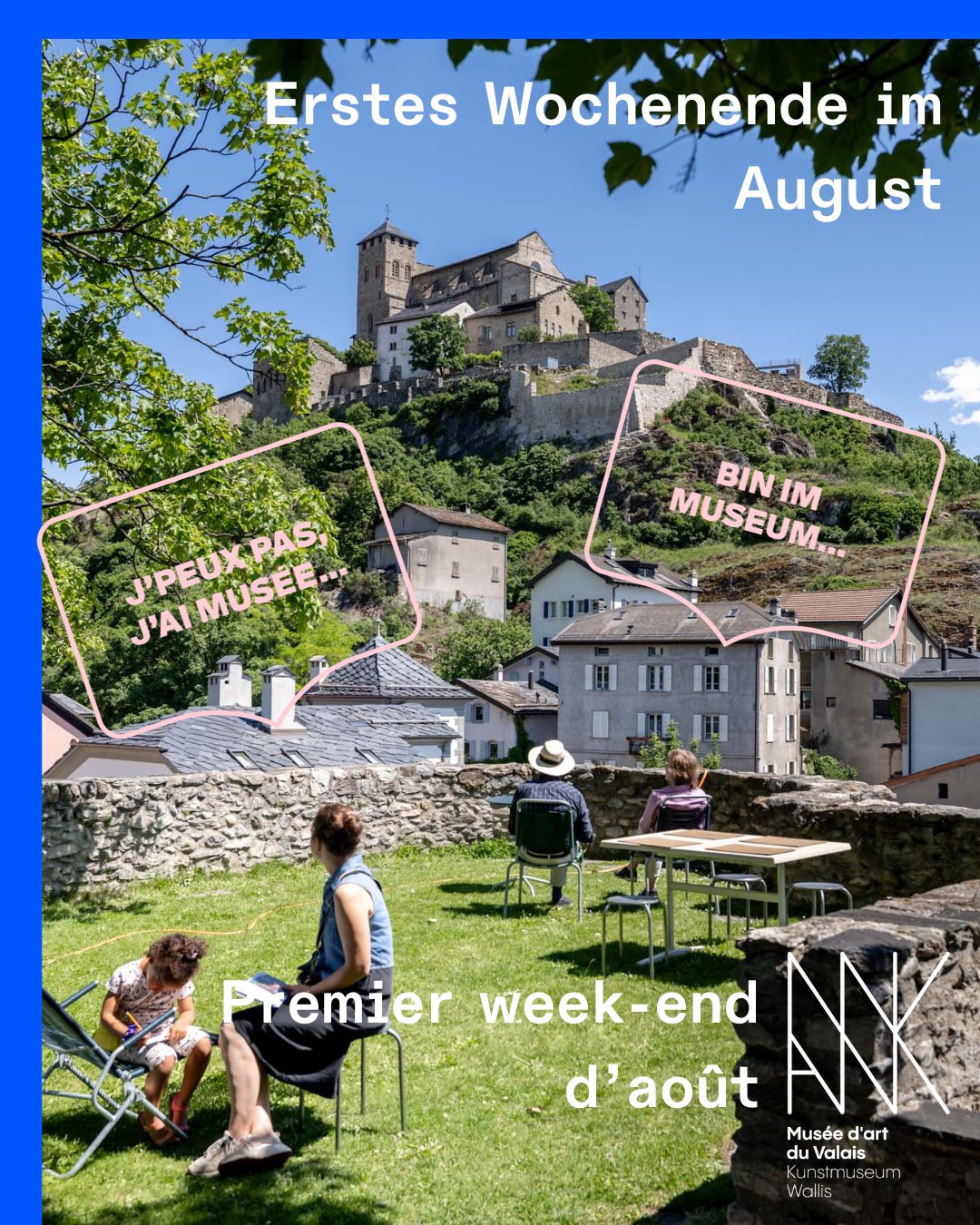 Tous les premiers week-ends du mois : entrée libre au Musées cantonaux du Valais et activités gratuites dans un des musées. Le week-end prochain c'est au Musée d'art du Valais que ça se passe. Au programme : 🟦 Samedi matin, le workshop de 10h30 à 12h00 👉 "Body Mov’art" avec Priska Antille et Anne-Romaine Favre, dès 16 ans 🟦Dimanche matin, la visite guidée à 11h00 👉En compagnie de Jessica Skolovski, guide de visite, découvrez pourquoi et comment certains artistes ont représentés la nature de manière abstraite. 🟦Dimanche de 13h00 à 17h00 👉 L'atelier pour toute la famille, dès 6 ans 🏰Et en bonus tous les premiers dimanches du mois : la visite guidée gratuite de la Basilique de Valère à 14h00 et 15h30. Pour découvrir l'agenda en détails et pour tout savoir sur le cycle "J'peux pas j'ai musée !" : rendez-vous sur musee-art-valais.ch #museesvalais #museedartduvalais